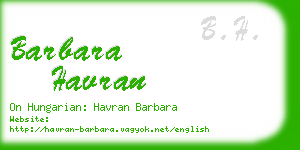 barbara havran business card